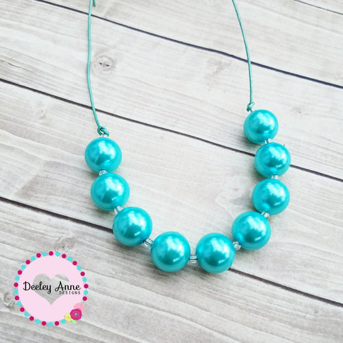 Turqouise/Aqua pearl Necklace